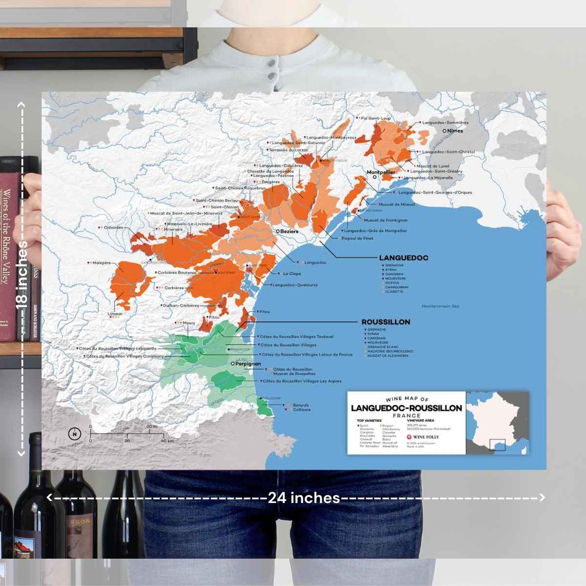 France Languedoc-Roussillon Wine Map - 2nd Edition