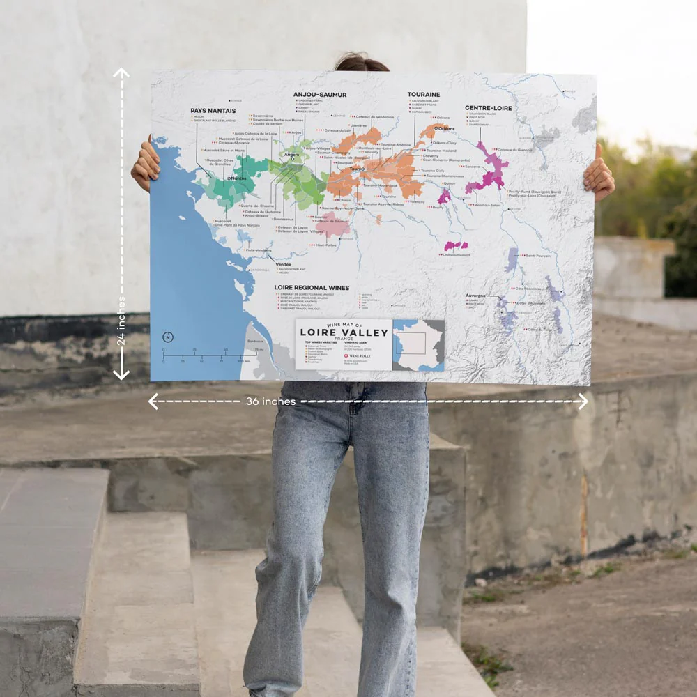 France Loire Valley XL Wine Map - 2nd Edition