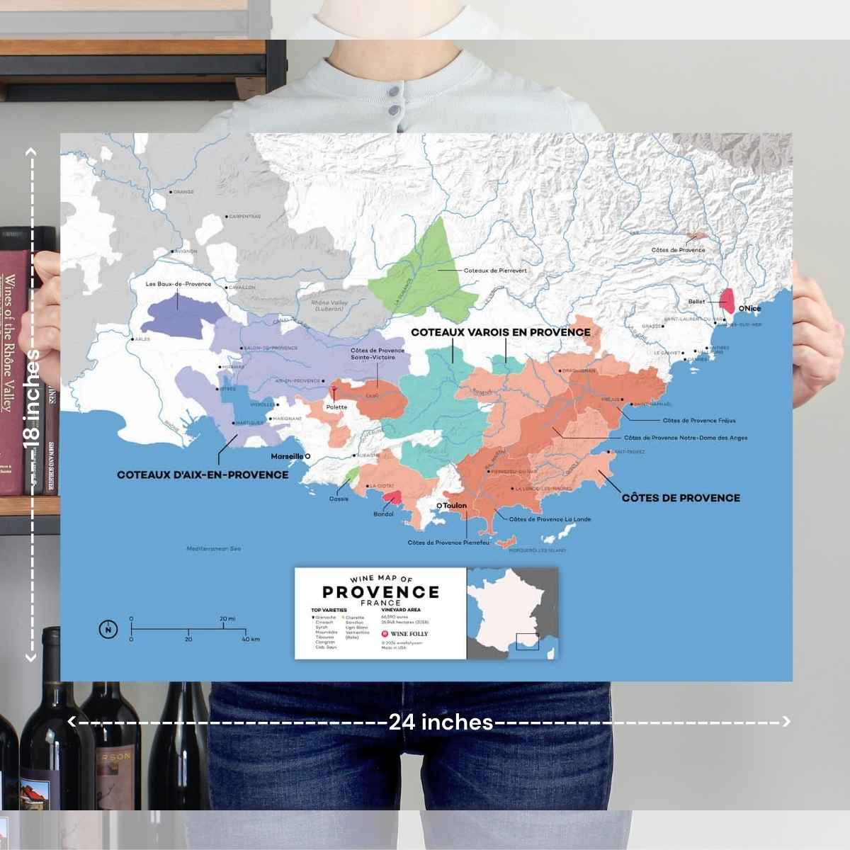 France Provence Wine Map - 2nd Edition