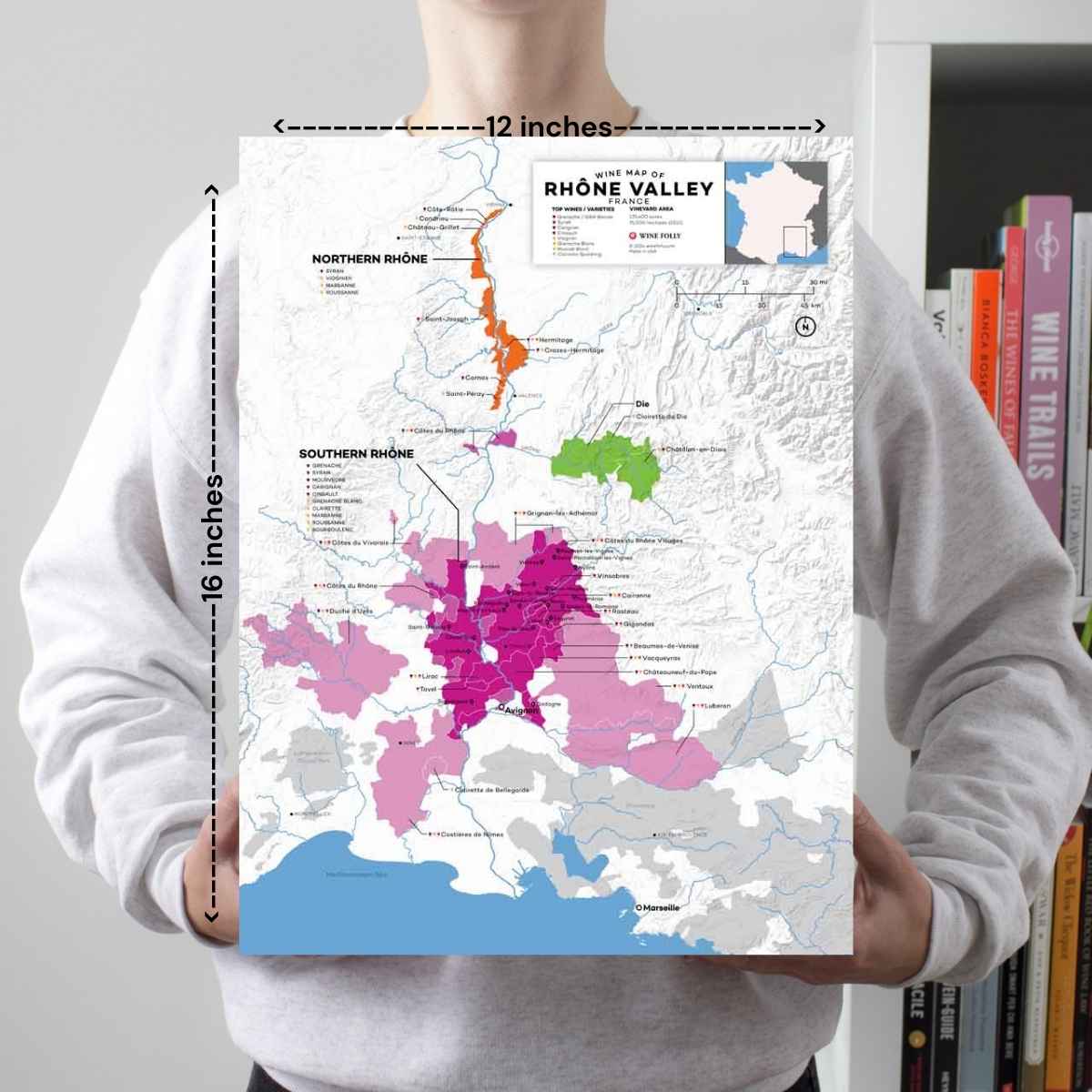 France Rhône Valley Wine Map - 2nd Edition - Image 2