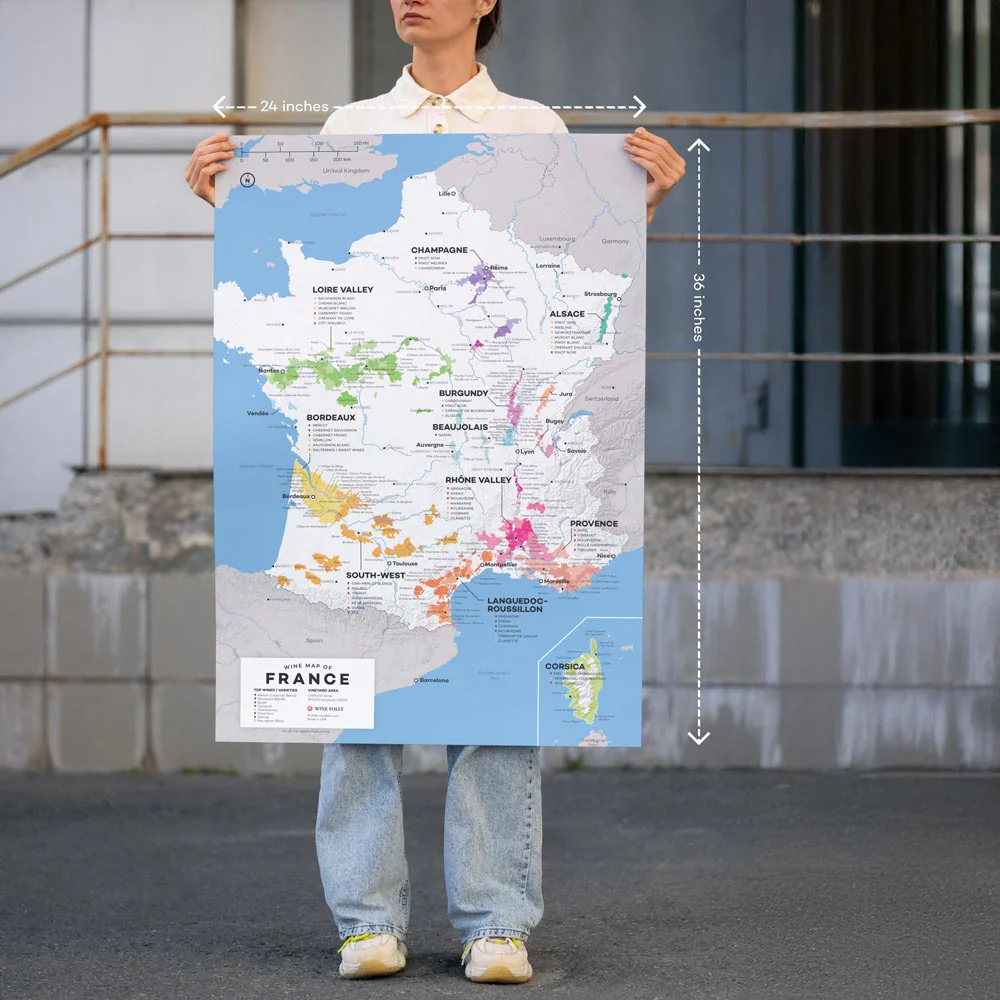 France XL Wine Map - 2nd Edition