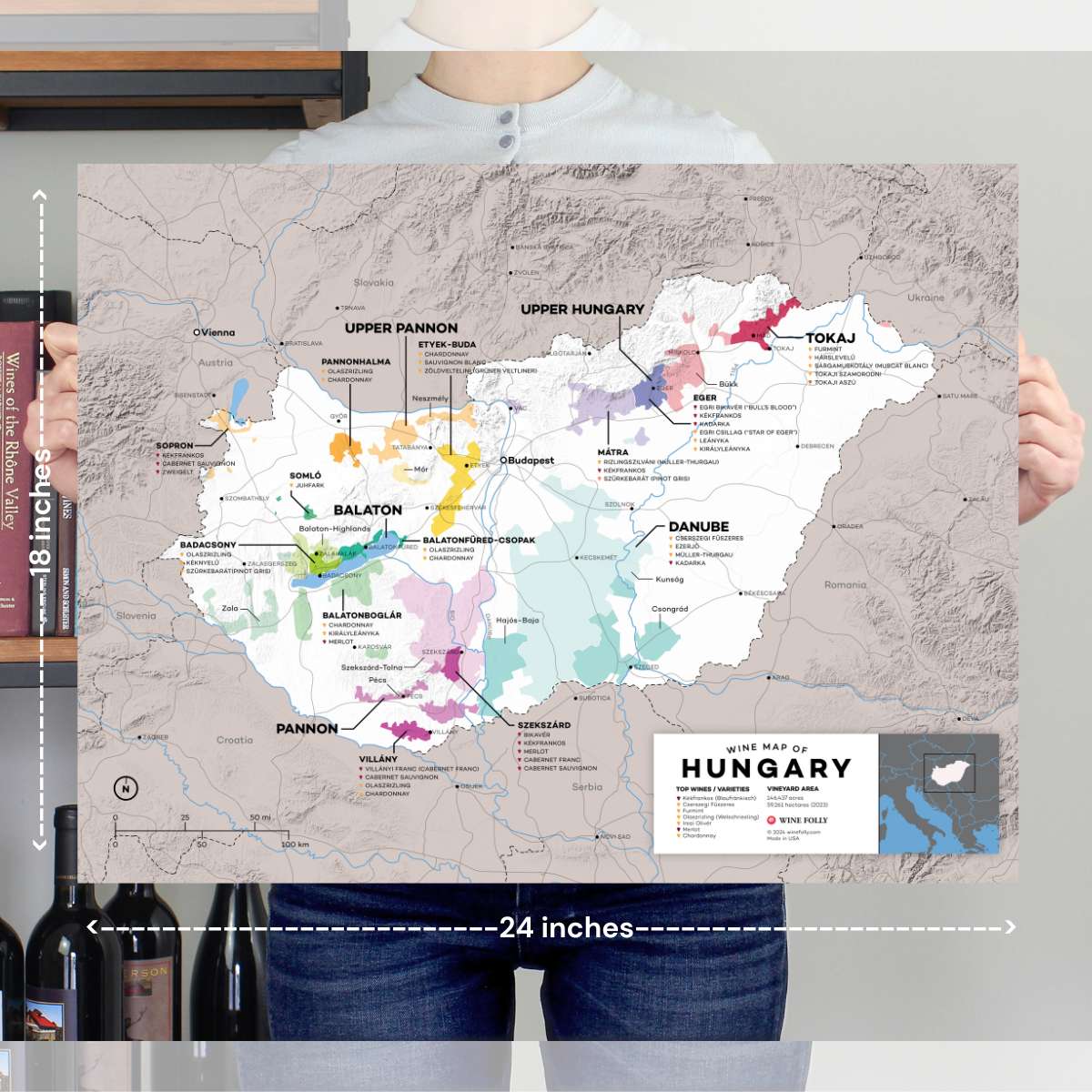 Hungary Wine Map - 2nd Edition