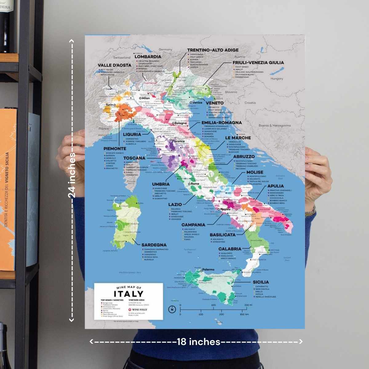 Italy Wine Map - 2nd Edition