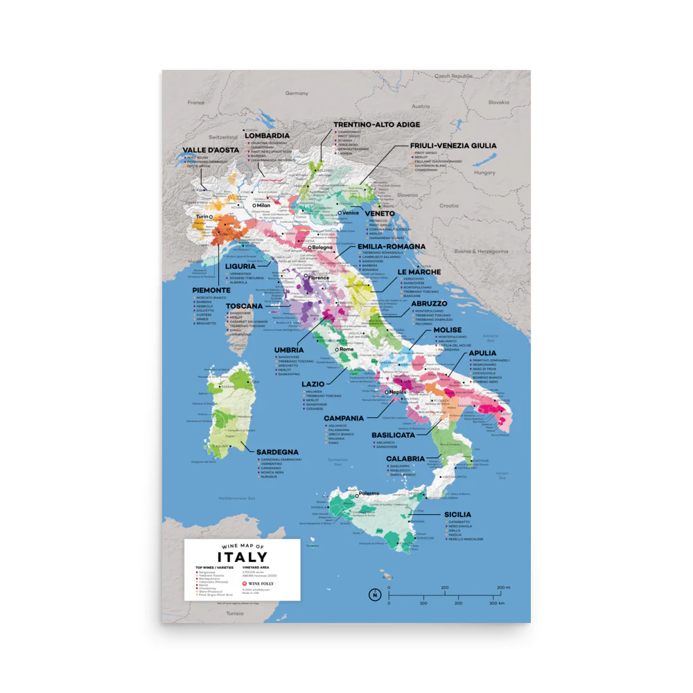 Italy XL Wine Map - 2nd Edition - Image 2