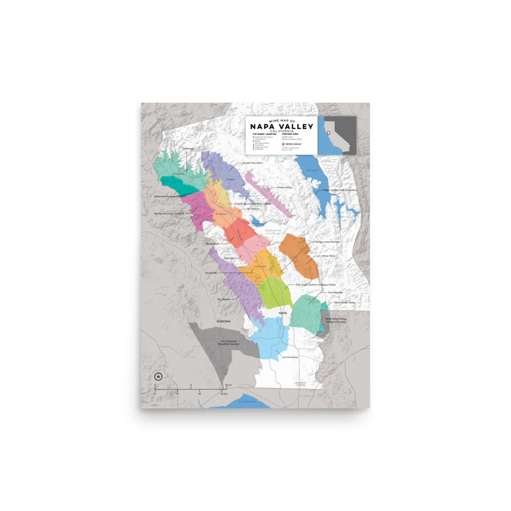 USA Napa Valley, California Wine Map - 2nd Edition - Image 4