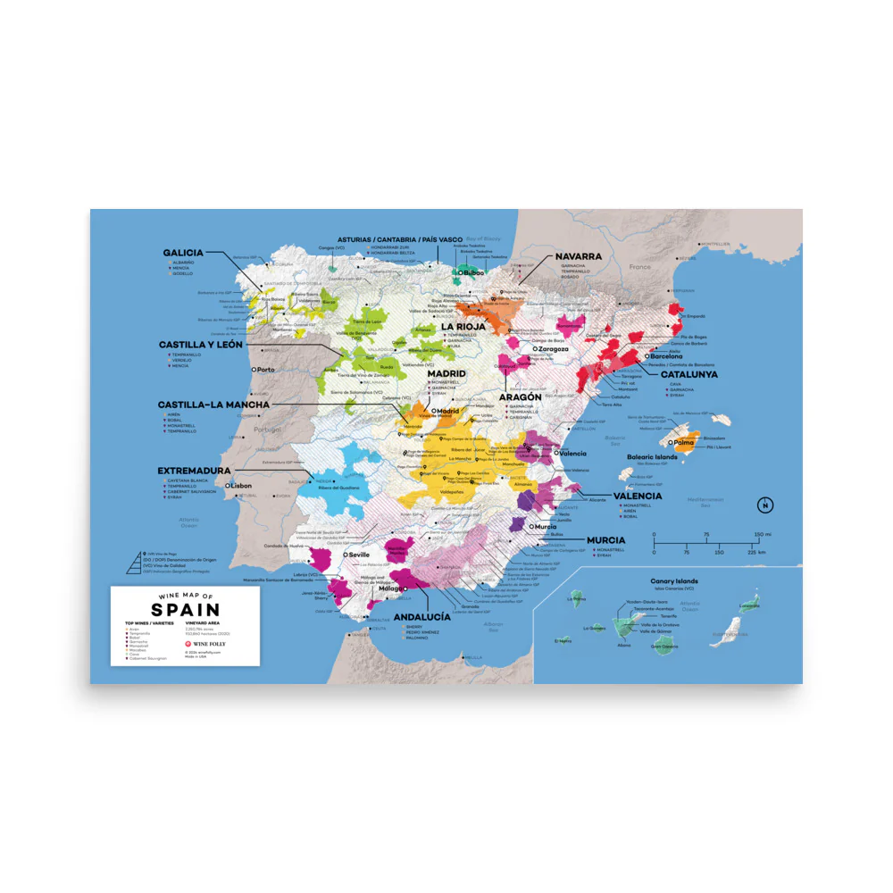 Spain Wine Map XL - 2nd Edition - Image 2