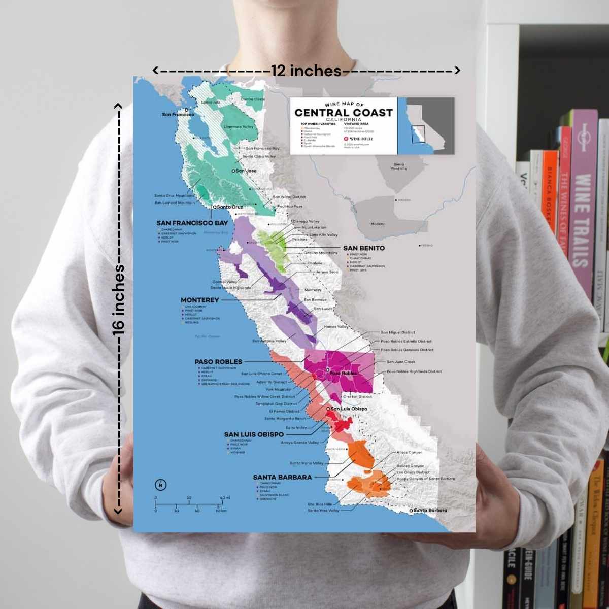USA Central Coast, California Wine Map - 2nd Edition - Image 2