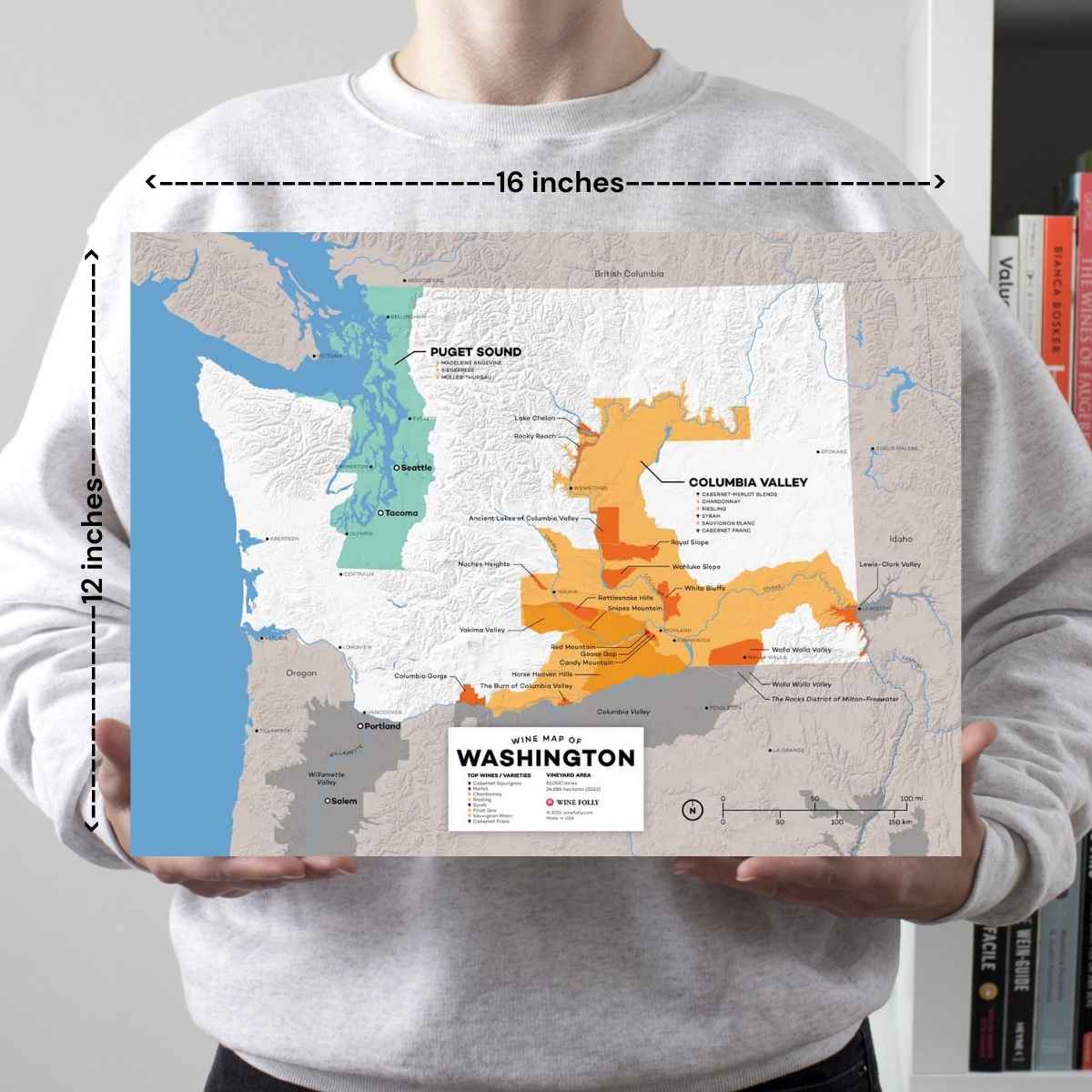 USA Washington Wine Map - 2nd Edition - Image 2